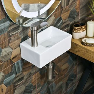 Подвесная раковина Melana A311R-803 31см правая белый